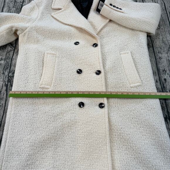 KARL LAGERFELD PARIS Women's XL Double-Breasted Overcoat Wool Blend - Picture 10 of 16